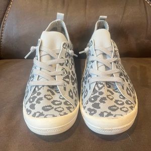 Torrid, Women’s, Slip On, No Tie, Grey Leopard Print Shoes